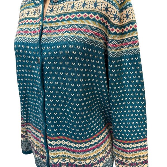 Christopher & Banks Fair Isle Cardigan Sweater – Size Large (NWT) - Picture 4 of 6